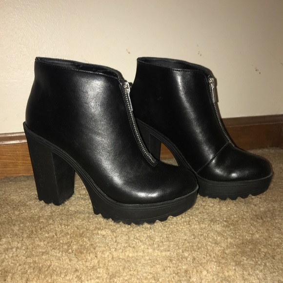 Mossimo Supply Co. Shoes - Black Faux Leather booties
